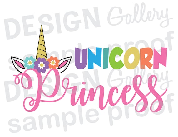 Download Unicorn Princess JPG png & SVG DXF cut file Printable | Etsy