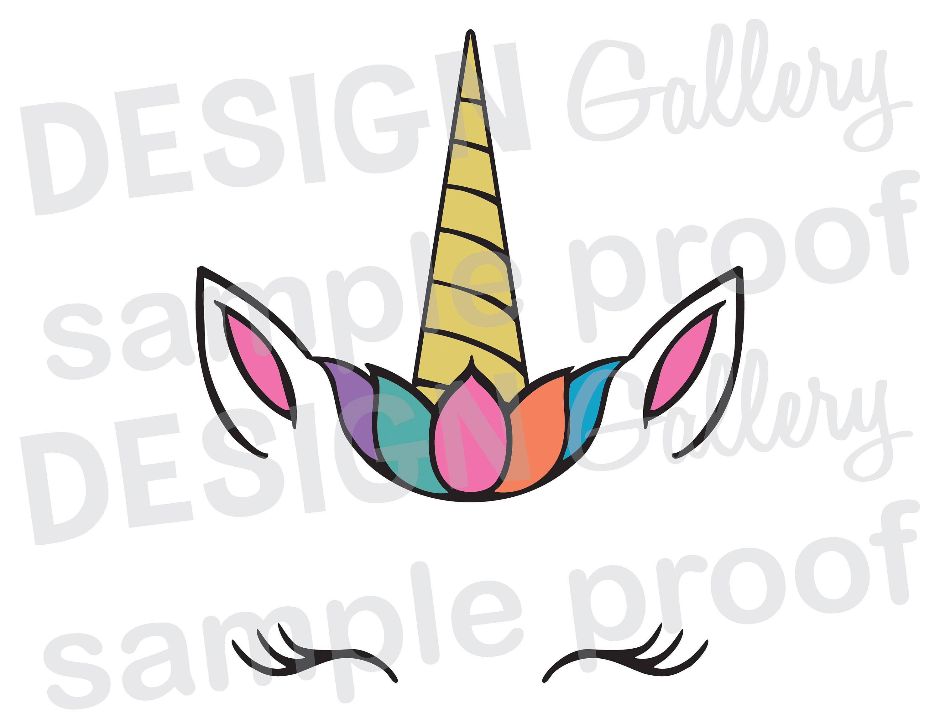 unicorn face jpg png svg dxf cut file printable etsy