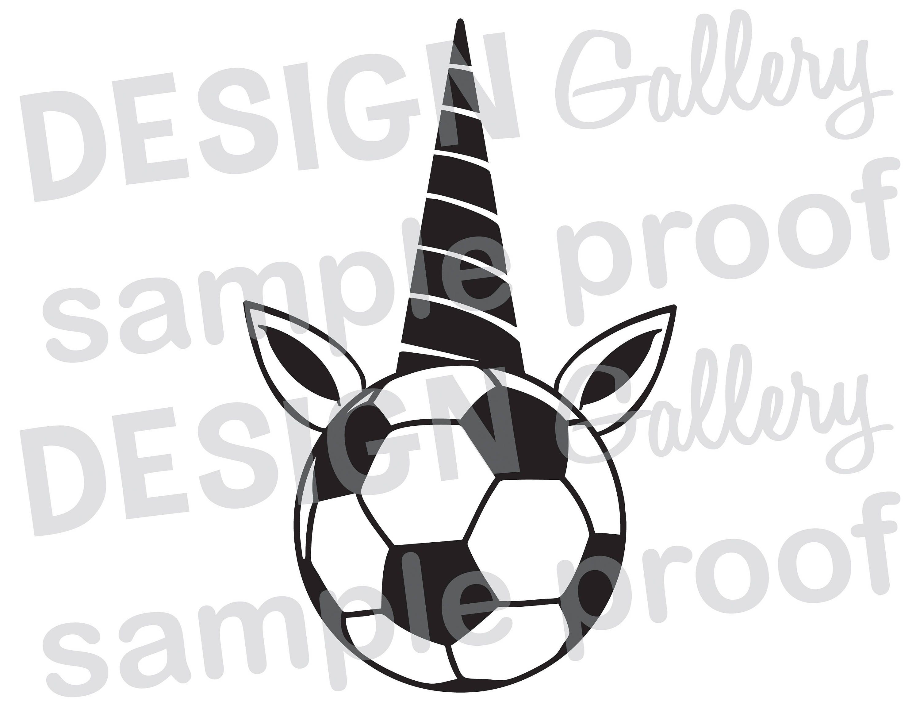Soccer Unicorn JPG png & SVG DXF cut file Printable | Etsy