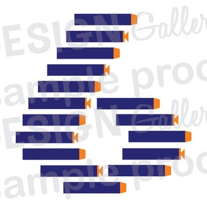 Numéro 6 - JPG, png et SVG, fichier de coupe DXF, numérique imprimable, cible de tir de fléchettes - téléchargement immédiat