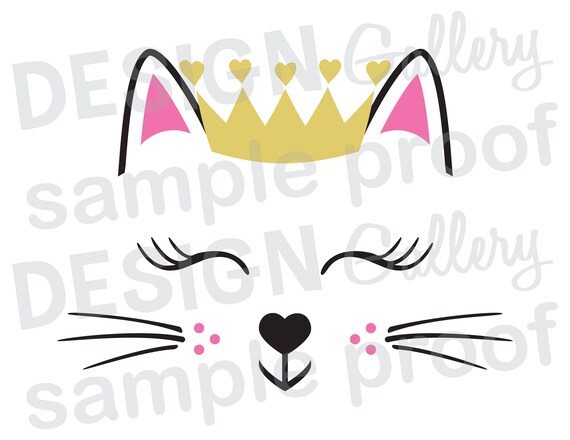 Download Kitty Cat Kitten Face Crown Jpg Png Svg Dxf Cut File Etsy PSD Mockup Templates