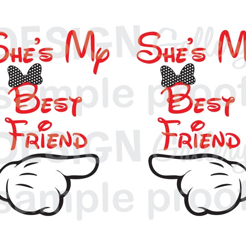 2 Images She's My Best Friend SVG Cut Files and JPG - Etsy