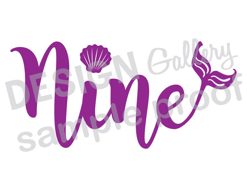 Download Nine Mermaid style image JPG png & SVG DXF cut file | Etsy