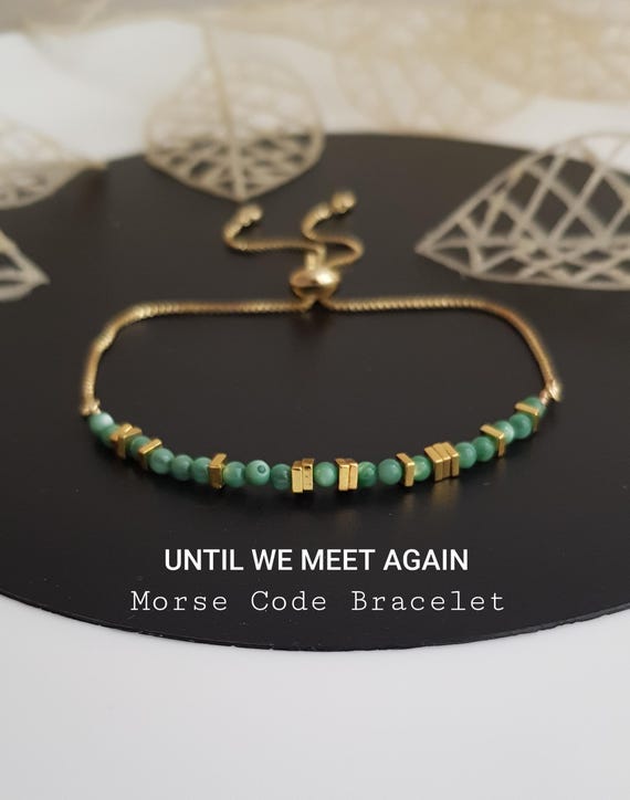 Until We Meet Again Jewelry, Morse Code Bracelet, Memorial Bracelet. Loss of Husband, Loss of Child Gift Sympathy Gift Loss of Father Mother