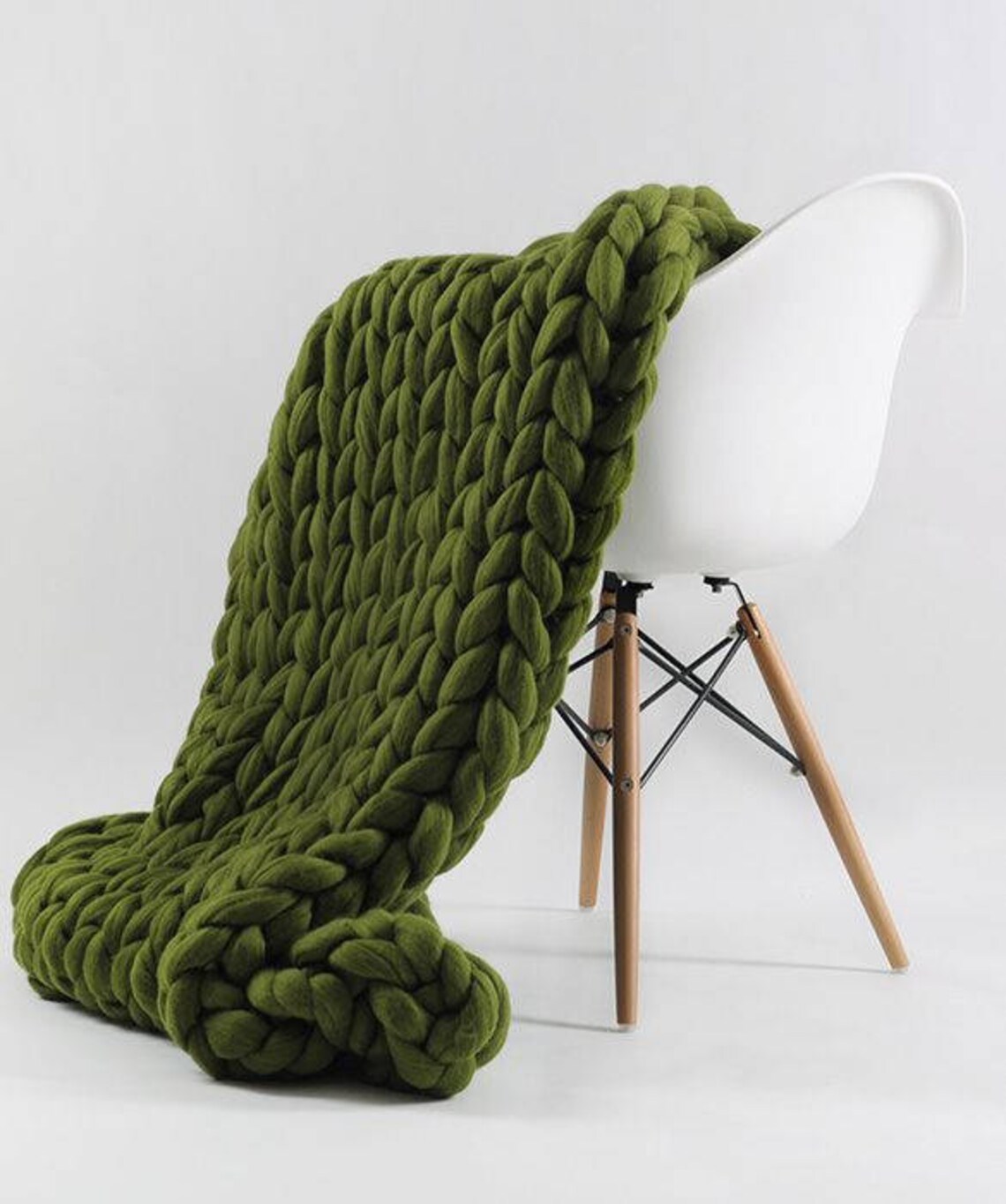 Super Chunky Acrylic/vegan Knit Blanket - Etsy