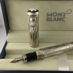 Royal Montblanc StarWalker Writers Edition Rudyard Kipling Special Roller Fountain Pen Ink Nil Silver Body With Smooth Working For Gifting