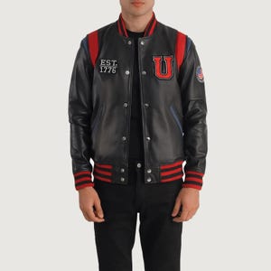 Veste en cuir noire pour homme | Blouson Motard En Cuir Noir Homme | Blouson aviateur noir 100 % cuir | Veste en cuir homme pour lui | Veste homme