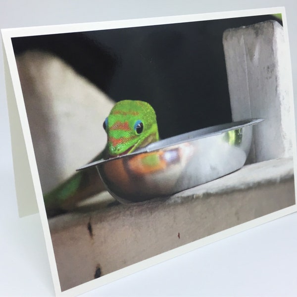 Hawaiian Gecko - Glossy Greeting Card
