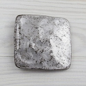 Hammered belt buckle, Square belt buckle, Silver belt buckle, Metal belt buckle, Gothic belt buckle, Brutallist belt buckle GS5380