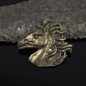 Horse Belt Buckle, Gift For Horse Lover, Horse Head Belt Buckle, Animal Belt Buckle For Women, Bronze Belt Pin, Belt Buckle For Men, GS75ab
