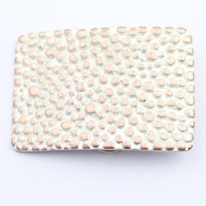 Rectangle Belt Buckle For Snap Belt, Round Pattern Belt Fastener, Geometric Belt Hardware, Rosepearl Belt Buckle, DIY Belt Craft GS72RP