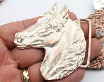 Buckle Horses With Feathers in Their Hair - Etsy display picture 3