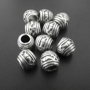 10 Question Charm, Question Bracelet Beads, Spacer Beads, Silver Beads, Metal Beads, Zamak Beads, Jewelry Making Supplies, Wholesale ZM421as