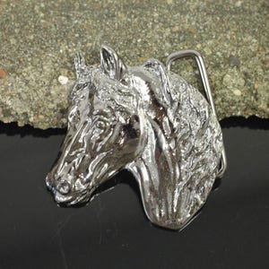 Horse head belt buckle, Western belt buckle, Horse rider belt buckle, Animal belt buckle, Cowboy belt buckle, Farver belt buckle GS281gm