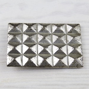 Decorative belt uckle, Silver belt buckle, Miyake geometric, Rectangle belt buckle, Boho belt buckle, Belt strap, Metal belt buckle GS5260