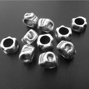 10Large Hole Beads, Spacer Beads, Nut Beads, Antique Silver Beads, Metal Beads, Zamak Beads, Jewelry Making Supplies, Wholesale Beads, ZM408