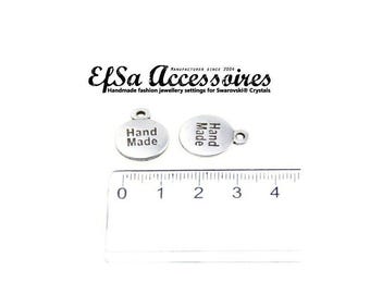 10 Handmade Metal Tag, Silver Jewelry Tag, Silver Plated, Antique Silver Tone High Quality Jewelry Supplies for Wholesale Price ZM88as