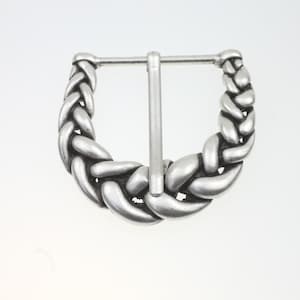 Silver Braid Shaped Belt Buckle, Jean & Trouser Buckle, Modern Women&#39;s Belt Buckle, Elegant Buckle, Vintage Style, Designer Belt GS293as