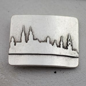 Hamburg City Belt Buckle, Hamburg Gift Belt Buckle, Hamburg Symbol Accessory, Silver Belt Buckle, Rectangle Metal Belt Buckle GS263as