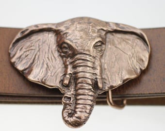 Vintage Elephant Head Buckle With Adjustable Leather Belt il_fullxfull.5938894892_oc3h.jpg main image 4