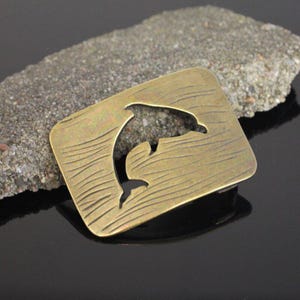 Dolphin Belt Buckle, Beach Belt, Animal Belt Buckle, Nautical Belt, Boho Belt Buckle, Belt Fastener, Leather Belt Black, Belt Pin GS50ab