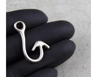 10 Metal Charms Pendants, Antique silver jewelry findings High Quality, Made in Europe ZM24as