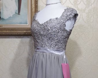 sz 10-12 Mother of the Bride dress HEAVILY BEADED SEQINE gown wedding dress brides maid dress cocktail dress