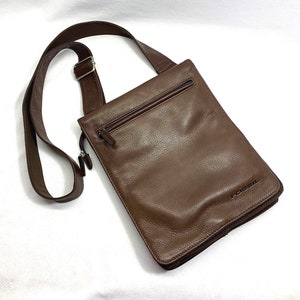 FOSSIL Maroon Soft Pebble Leather Slim Purse Organizer Bag 10.5