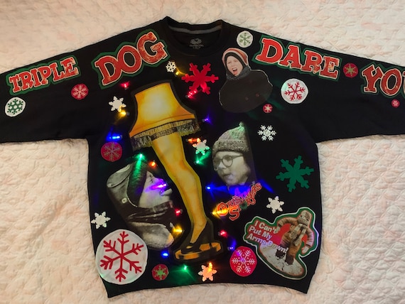 Christmas story top lamp ugly sweater