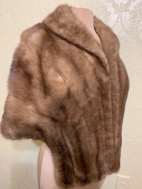 cold storage mink Light Golden BROWN MINK STOLE fur s… Gem