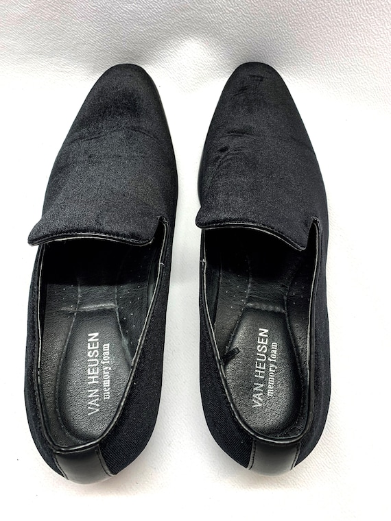 PLAYBOY HUGH Black Velvet Shoes Sz 10.5 Shoes Vintage -