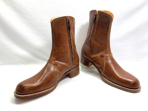 HIPSTER Boots 70's New FLORSHEIM Boots Beatles Boots Sz 9 Brown