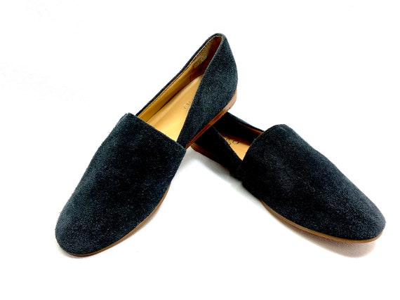 Gray Black sz 7 SUEDE Slippers Suede Shoes RENAIS… - image 8