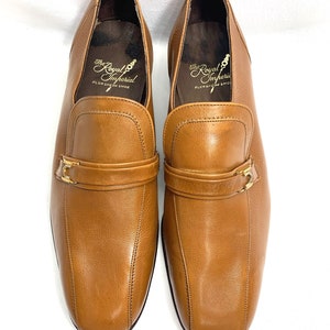 Vintage Florsheim Nevada Slip-On Dress Shoes, Gold Tassel Moccasin, Mens 9.5 D Florsheim Gold Dress Shoes for Men for sale | eBay main image 3