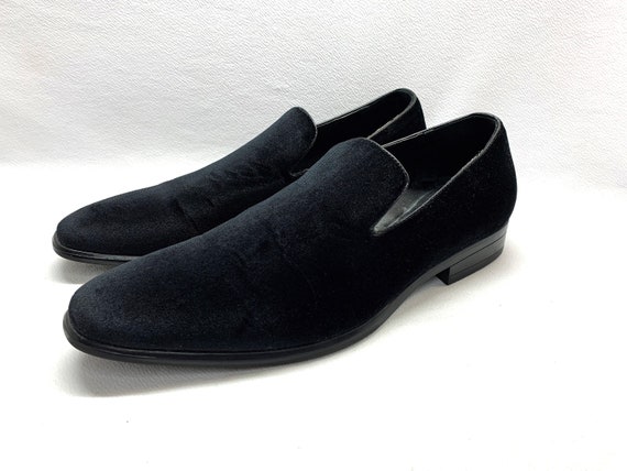 HUGH HEFNER Black Velvet Shoes Sz 10.5 Shoes Vintage - Etsy