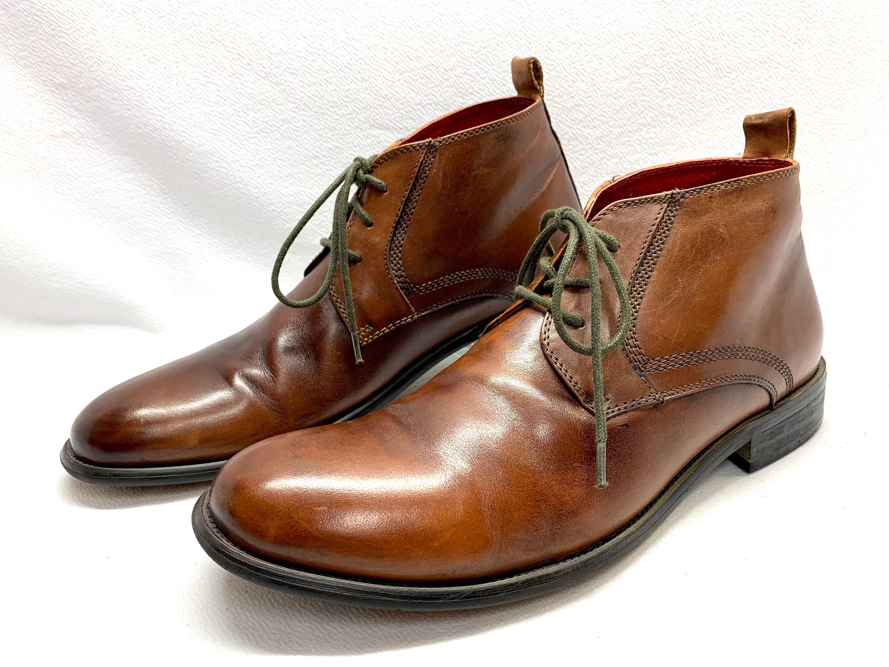 Very HIP 90\'s Vintage, yet good as NEW, Men\'s Brown ankle Boots Vintage 90s American Eagle AE Boots Brown Leather  main image 3