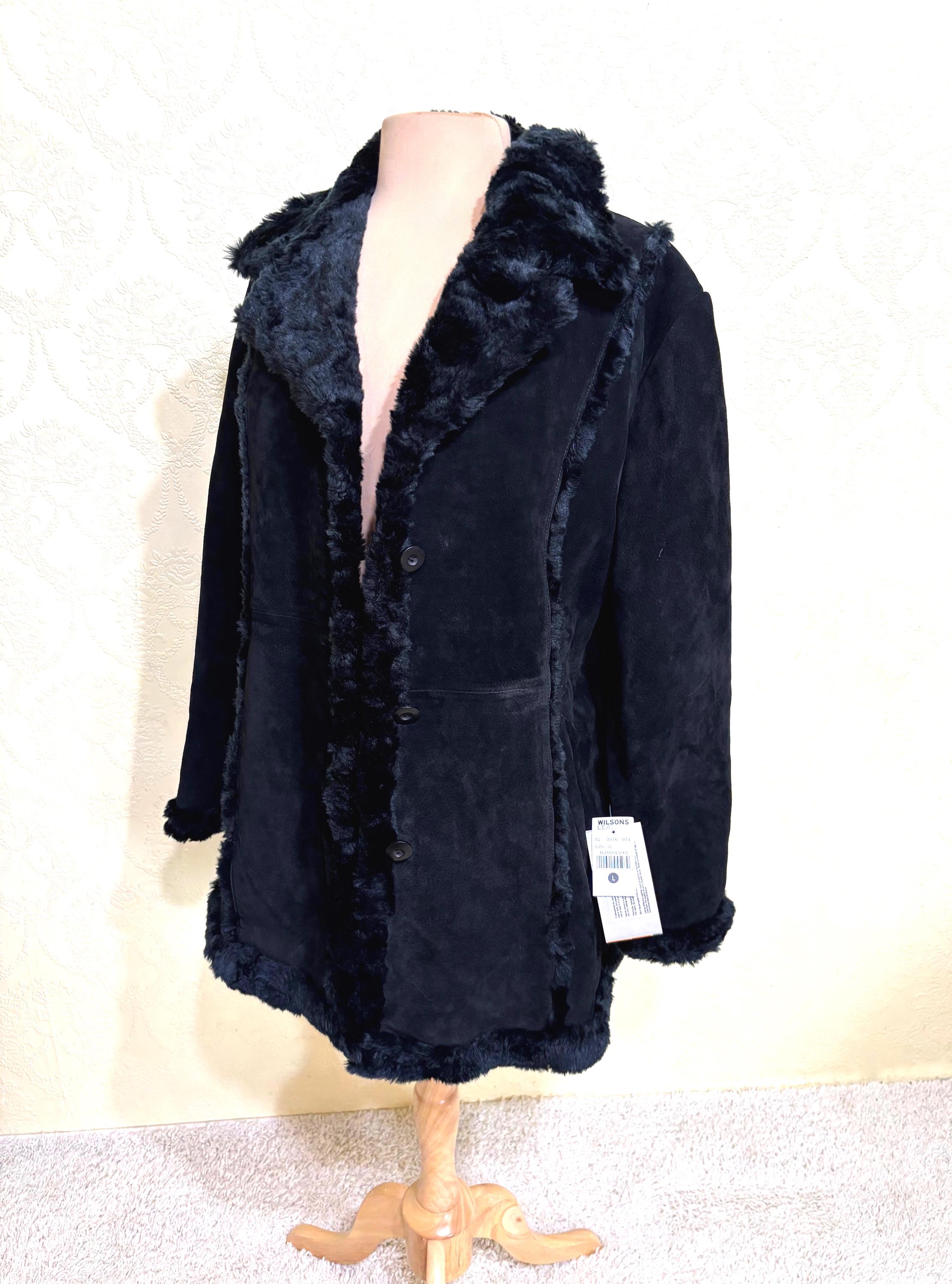 Y2K archive l black fur coat スエード調 Y2K archive metal black fur coat スエード調