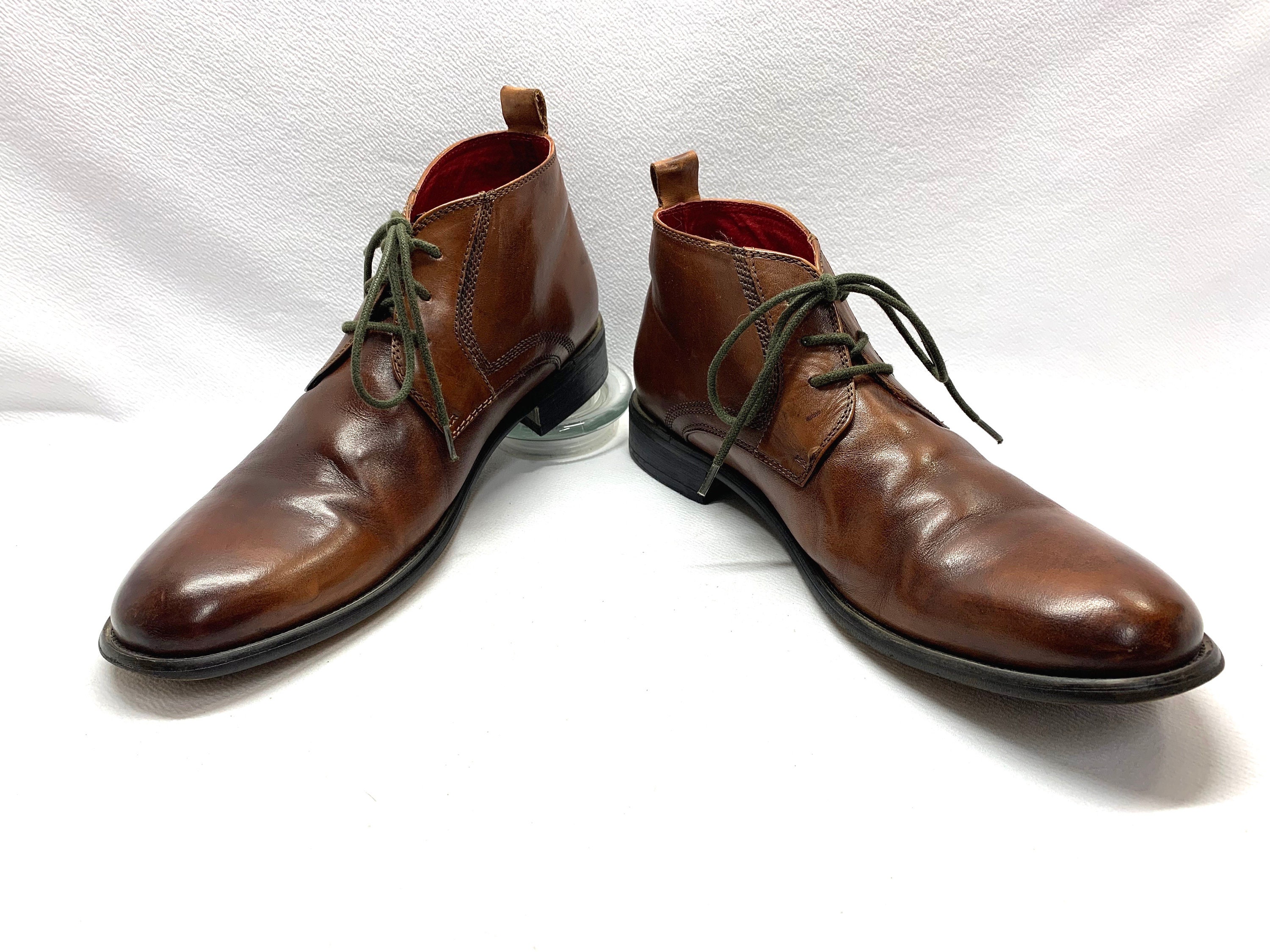 Vintage brown leather rockabilly grunge size zip ankle boots India made 9D Buy Vintage 80s 90s Boots Zip up Southwestern Woven Textile  main image 2