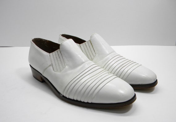 white stacy adams loafers