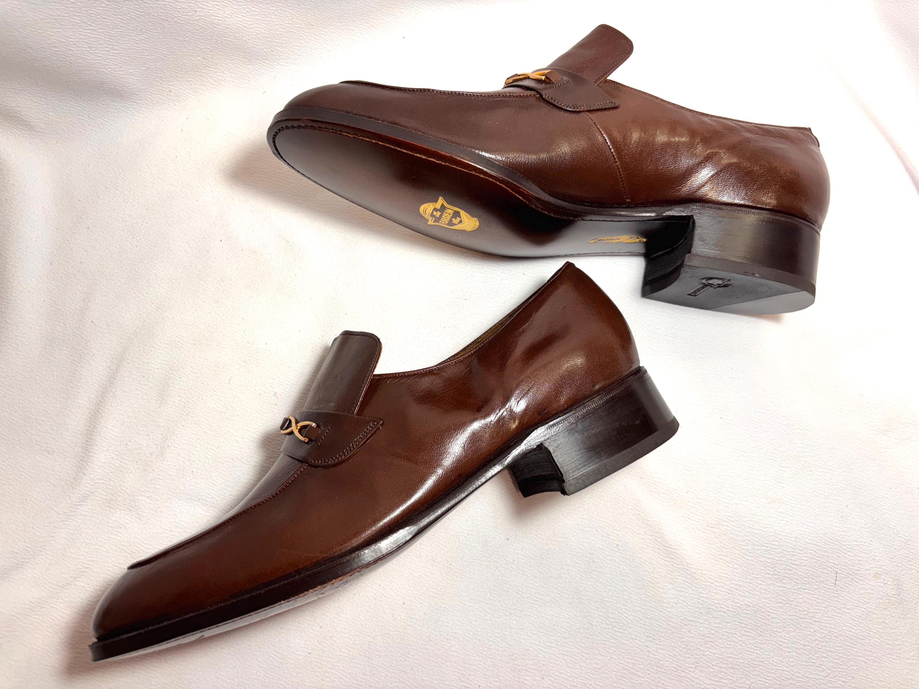 Florsheim Imperial Vintage Leather Buckle Loafers Florsheim Loafers 11 D Casual Dress Shoes Black Soft Leather  main image 2