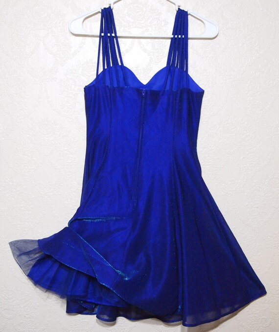 Sexy 1990's ALL THAT JAZZ Baby Doll Skater Dress Sz. 9-10 Shiny Mylar Knit  Dark Royal Blue - Etsy