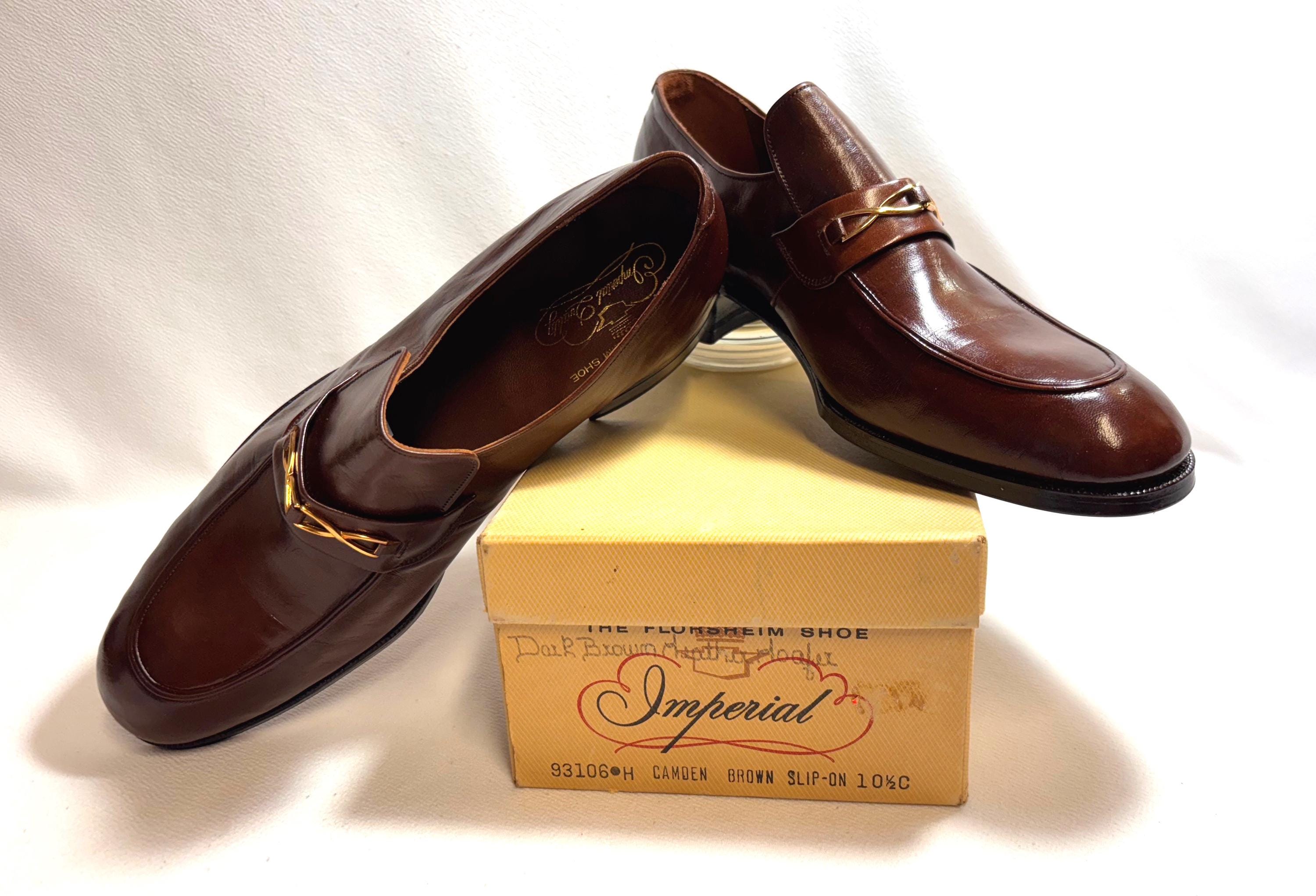 Florsheim vintage brown leather Royal Imperial driving loafers Mens 8.5 Florsheim Loafers Vintage Shoes for Men for sale | eBay main image 2