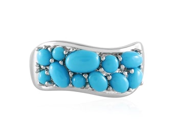 Sleeping Beauty Turquoise 925 Sterling Silver Ring, December Birthstone
