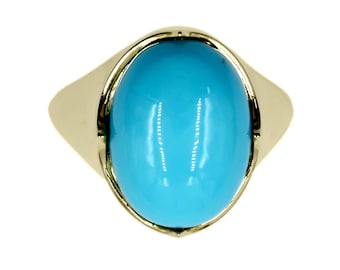 Anillo de turquesa natural número 8, anillo de plata de ley 925, anillo ovalado de turquesa número 8, joyería bohemia del suroeste para ella.