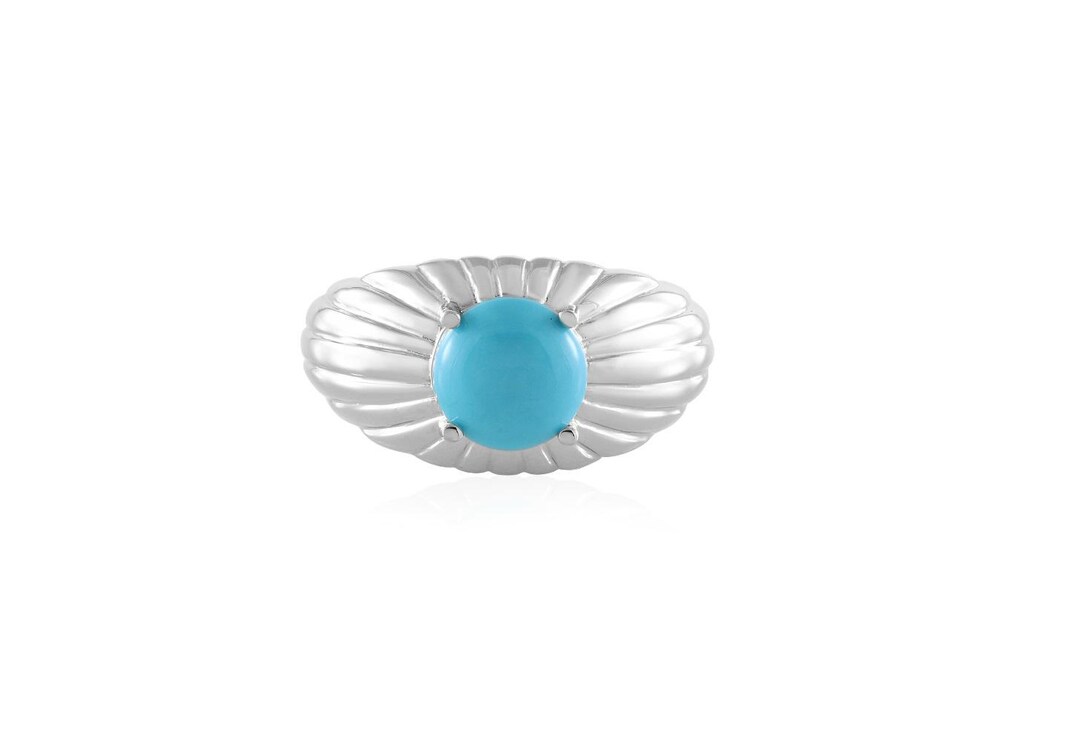 Natural Sleeping Beauty Turquoise Ring, 925 Sterling Silver Ring ...