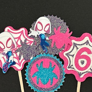 Ghost Spider 3D Cup Cake Toppers