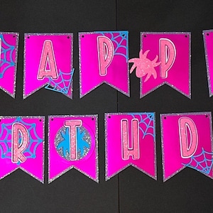 Ghost Spider Birthday Banner