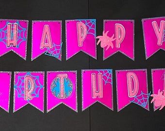 Banner de cumpleaños de la araña fantasma