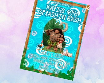 Moana Birthday Invitation Template