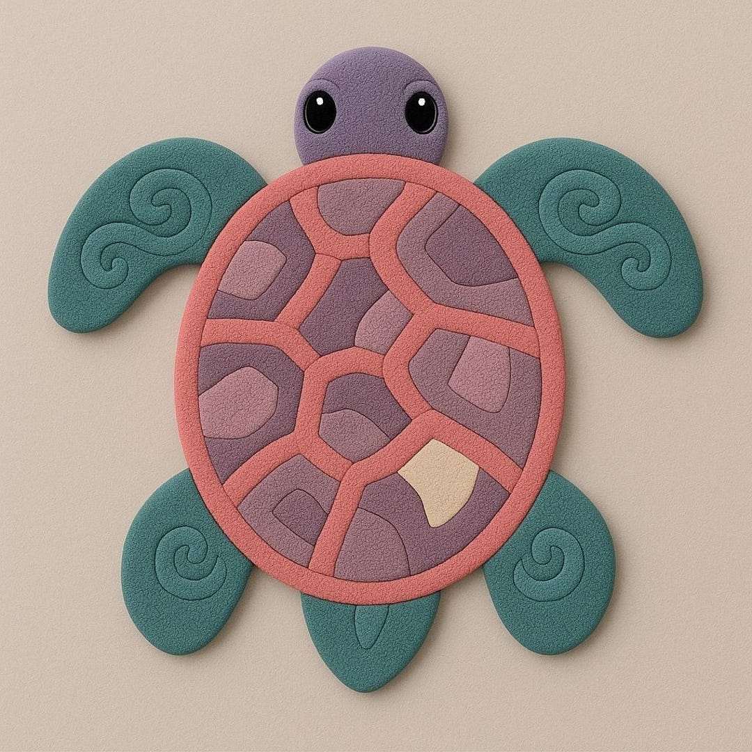 Hand-tufted Wool Turtle Rug: Playful Sea-inspired Nursery Art - Etsy